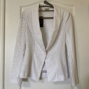 Guess True White Lace Blazer Size XSmall